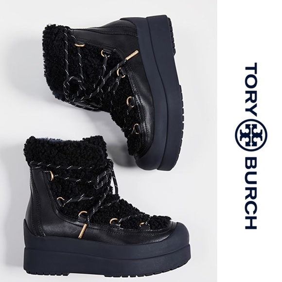 Very Rare Tory Burch Courtney Shearling Leather - Picture 3 of 11